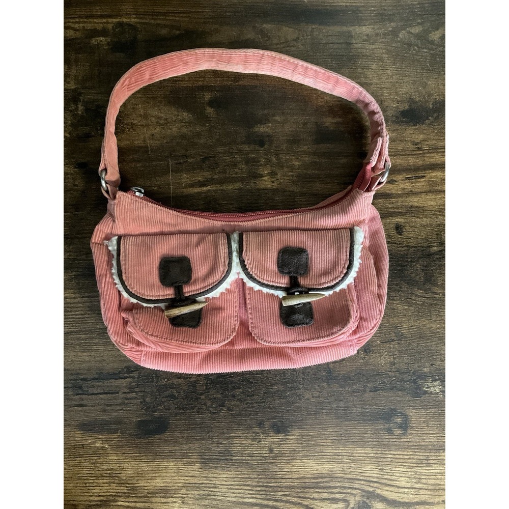Aeropostale Y2K Vintage Purse Pink Corduroy Shoulder Bag